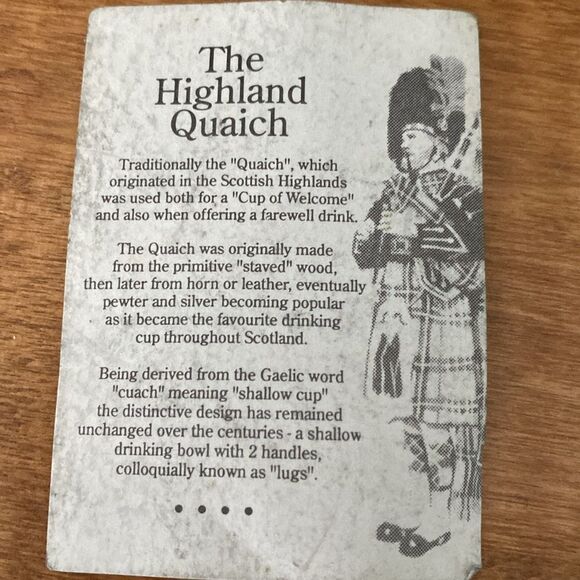 The Highland Quaich Scottish Piper Pewter Bowl - Picture 2 of 11